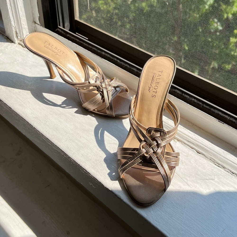 Talbots Gold Strappy Sandals